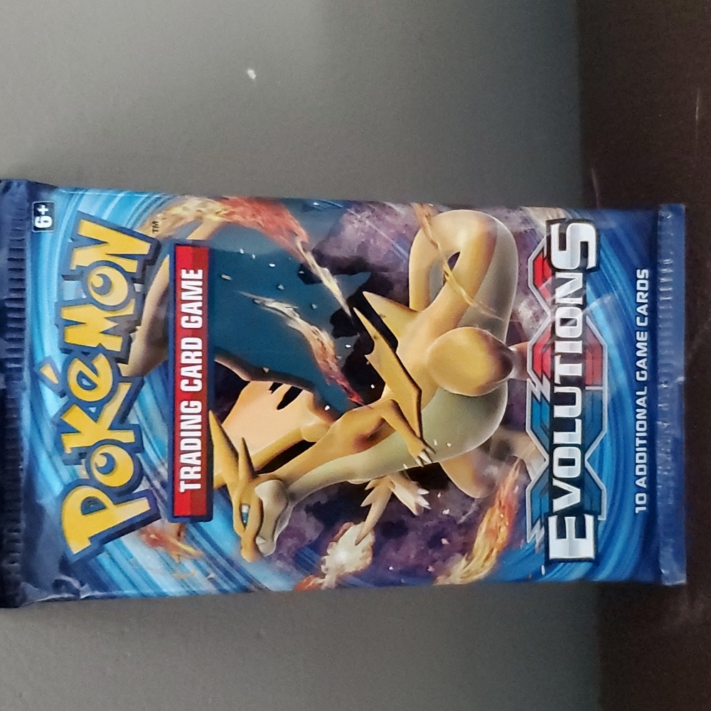 Kids Pokémon trading cards Evolutions pack